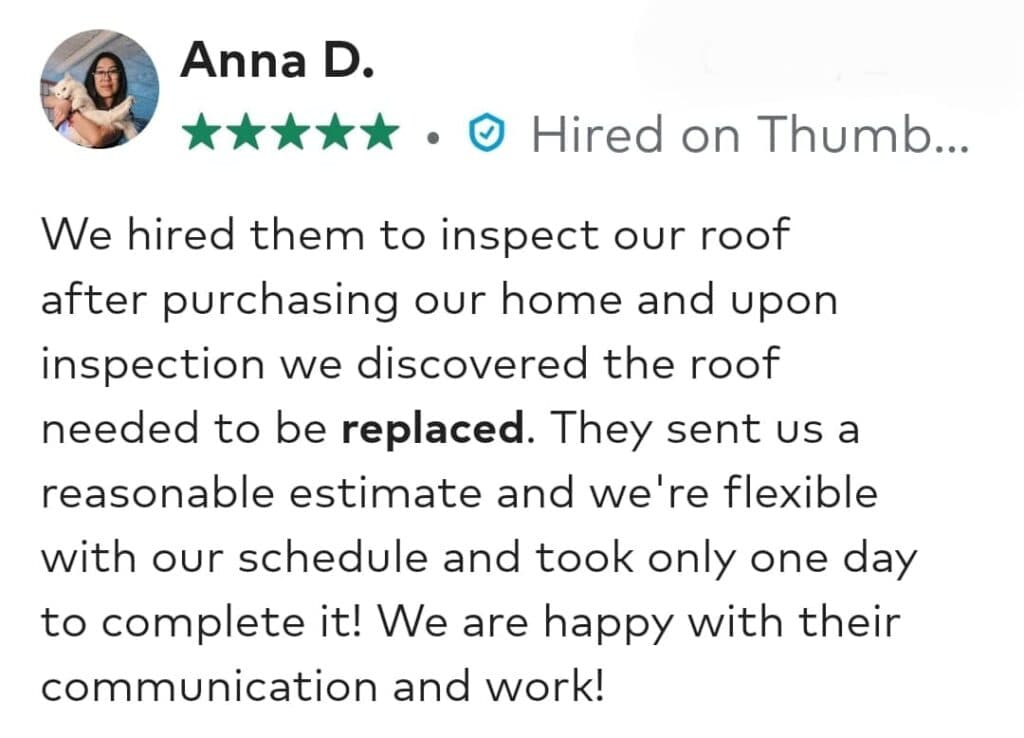 Verified customer review 2